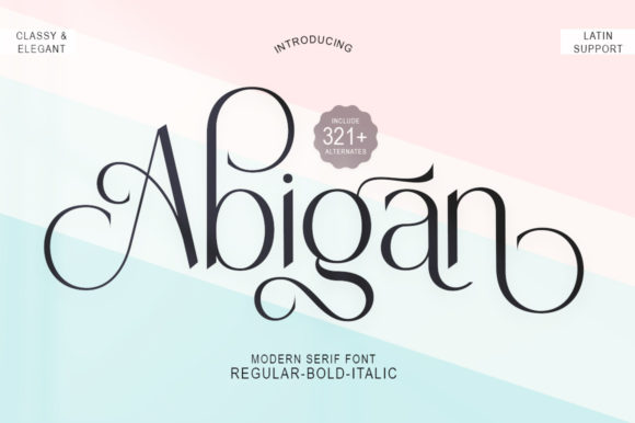 Abigan: A Classy Serif Font for Makers