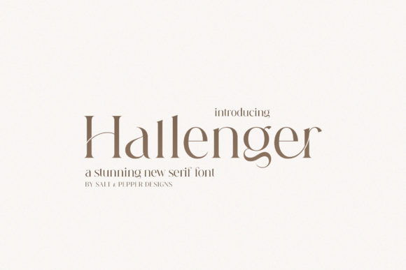 Hallenger: A Delicate Serif Font for Makers