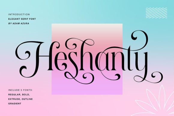 Heshanty Serif Font for Elegant Branding
