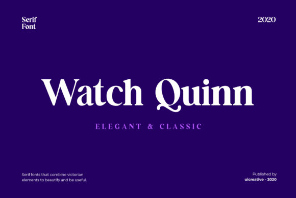 Watch Quinn: A Serif Font for Editorial Design